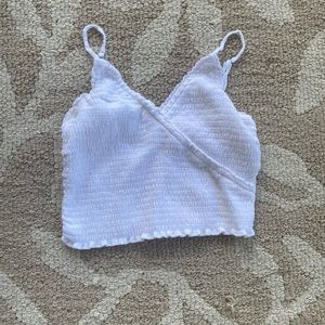 Hollister top for women size small cute white crop top casual summer